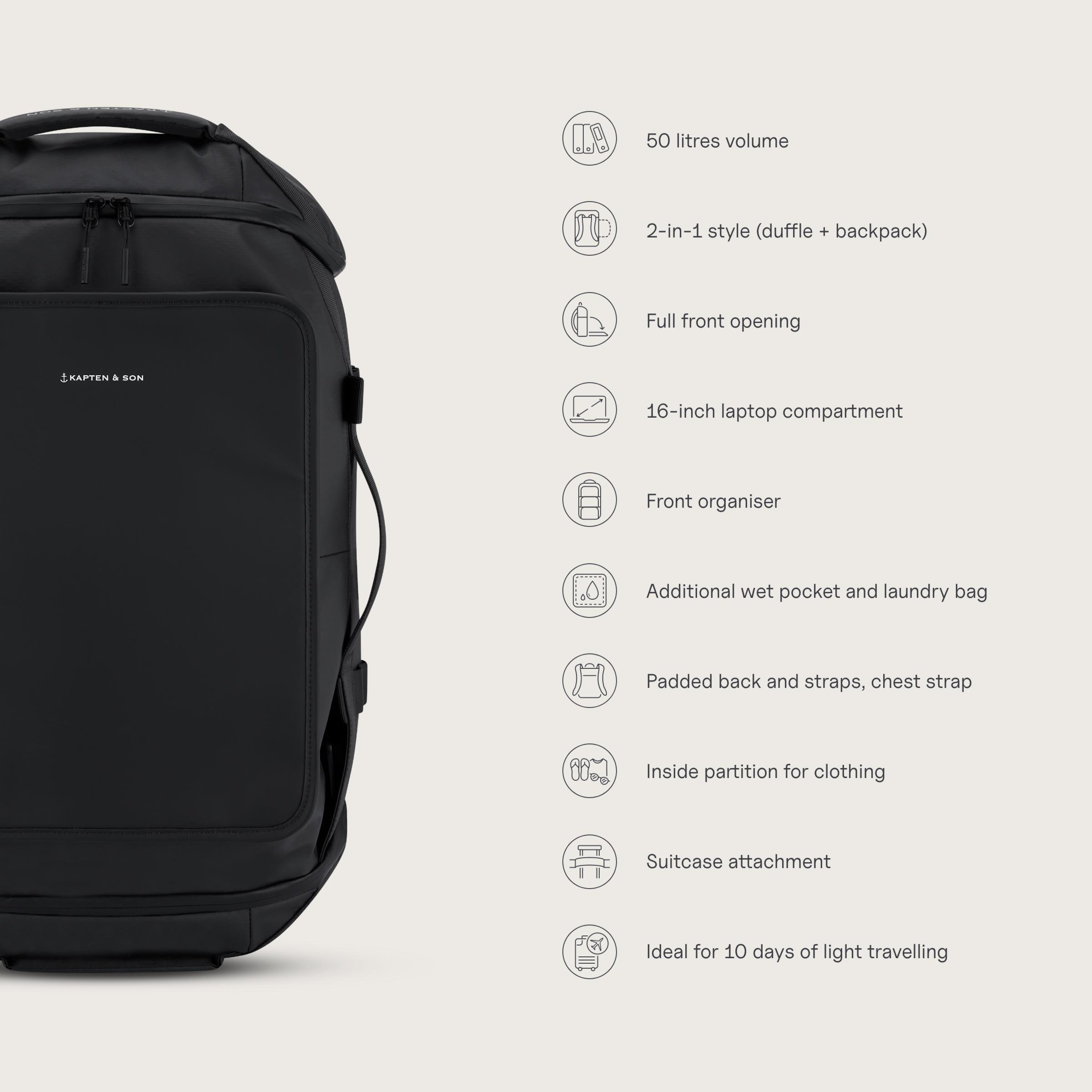 Lisbon Duffle Backpack Sandstone