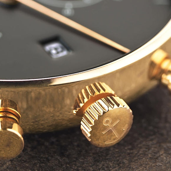 Chrono Small Gold Black Steel