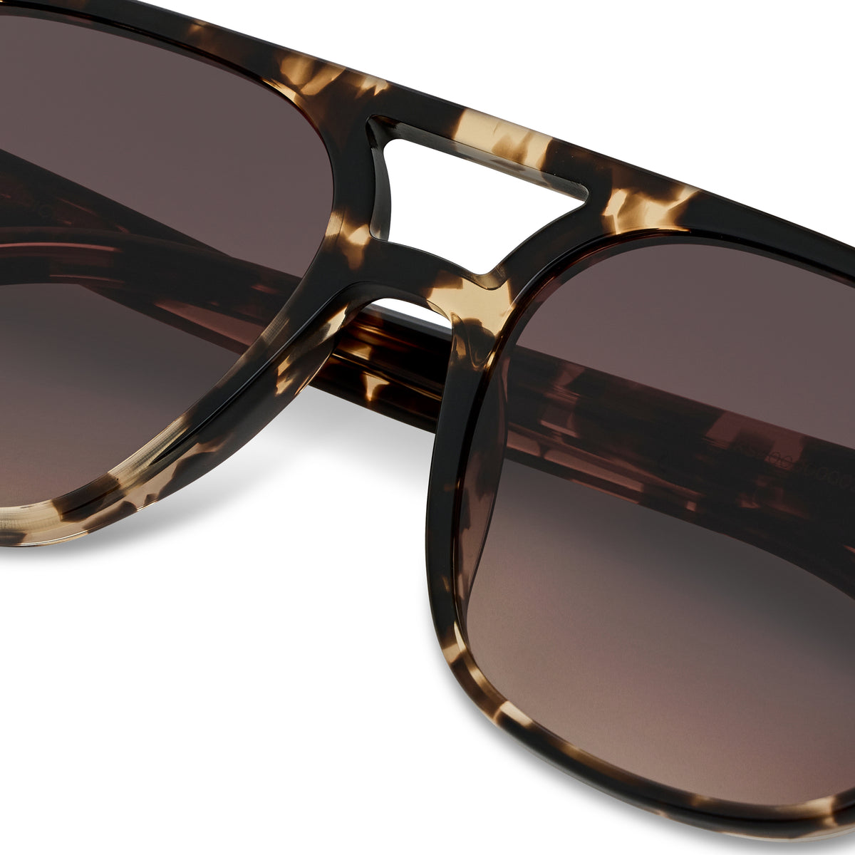 Zurich Oversize Small Crystal Tortoise Brown