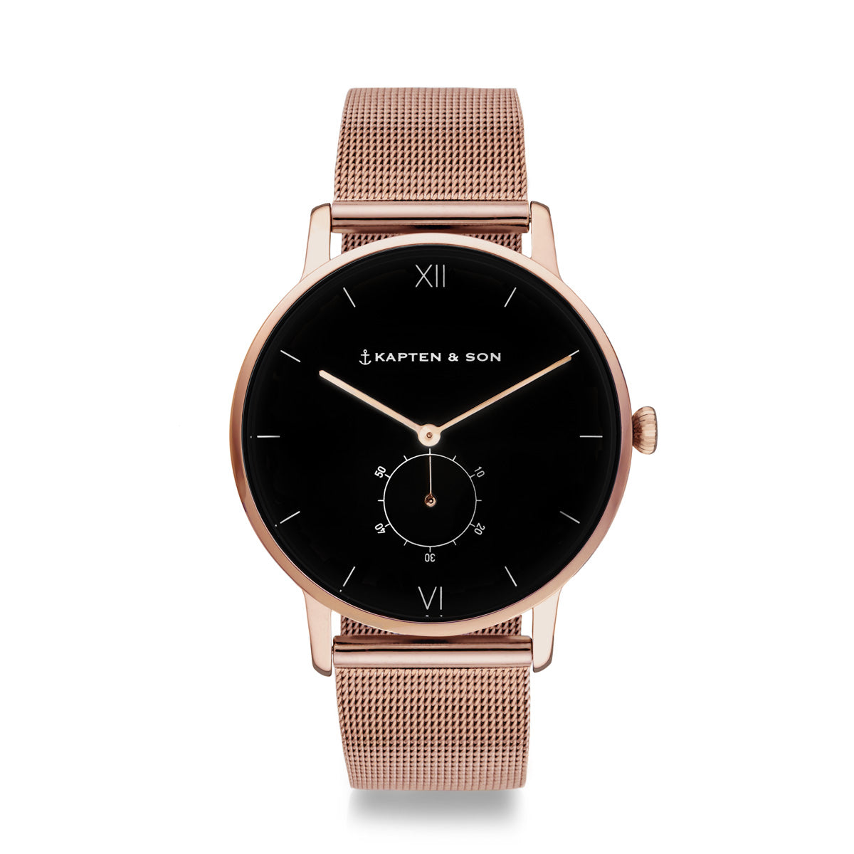 Heritage Black Mesh Watch - kapten & Son - South Africa