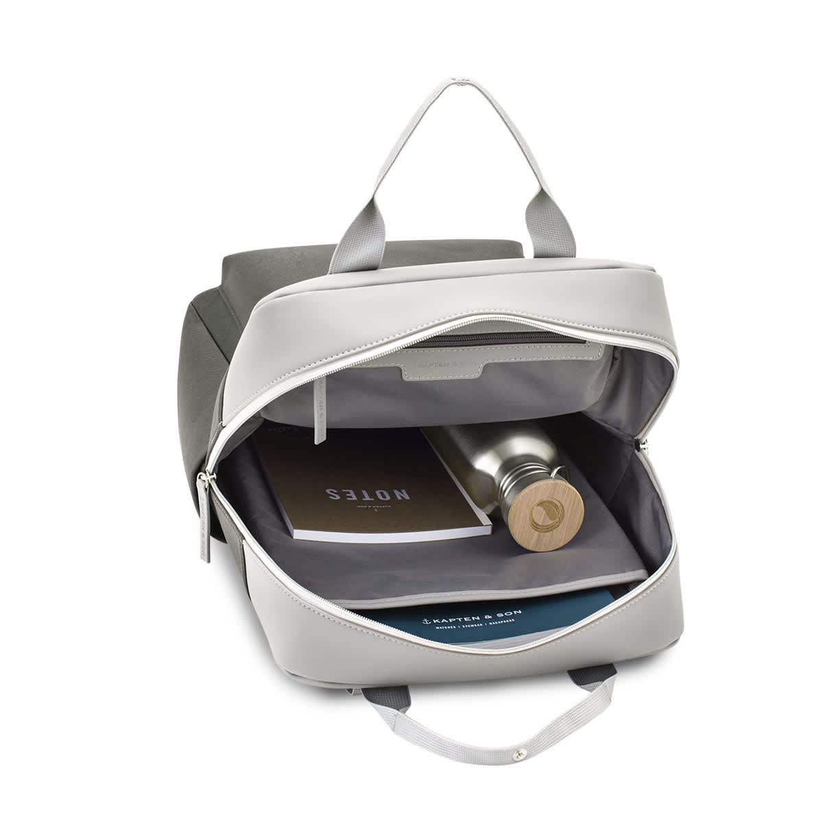 Bergen Grey Black Backpack - kapten & Son - South Africa