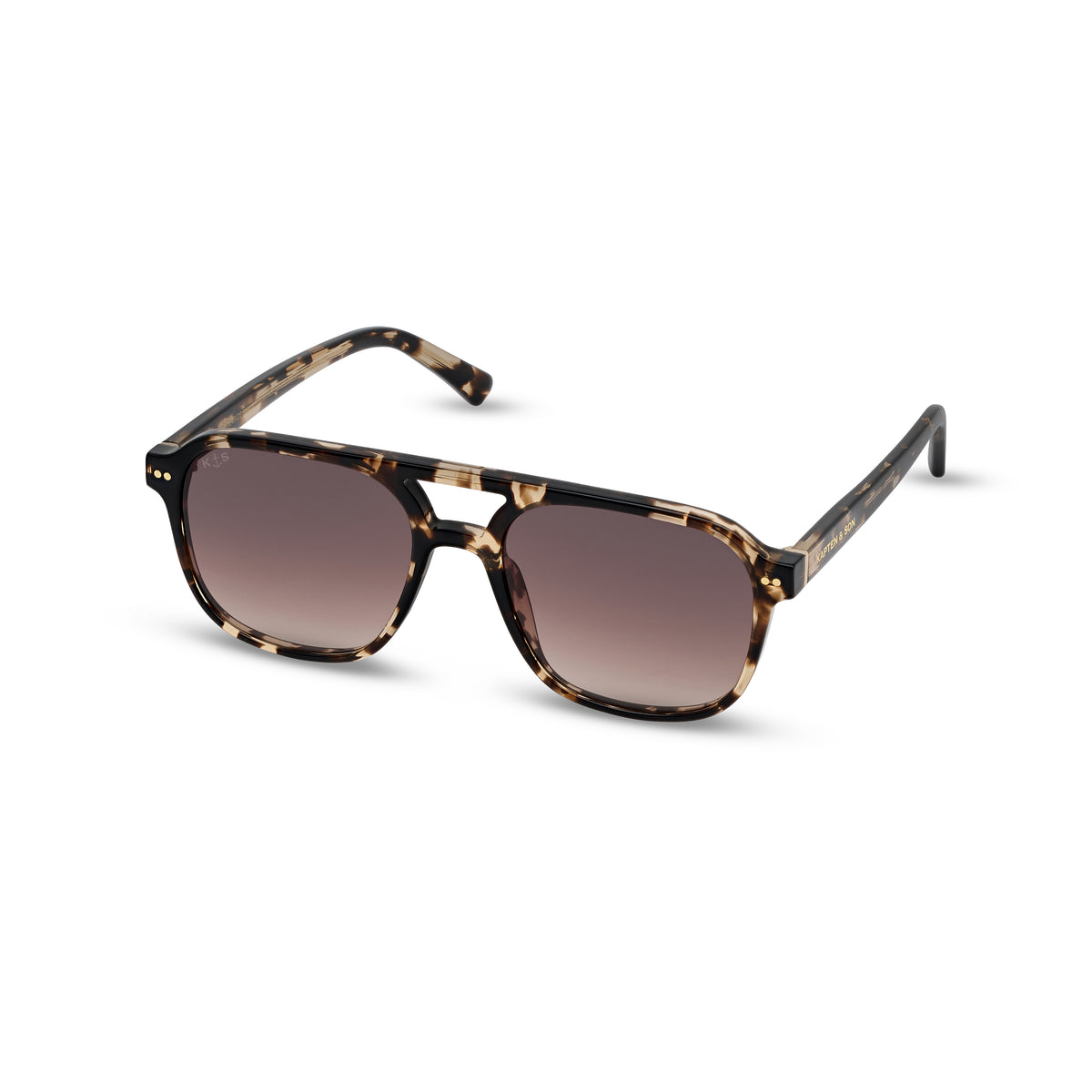 Zurich Oversize Small Crystal Tortoise Brown