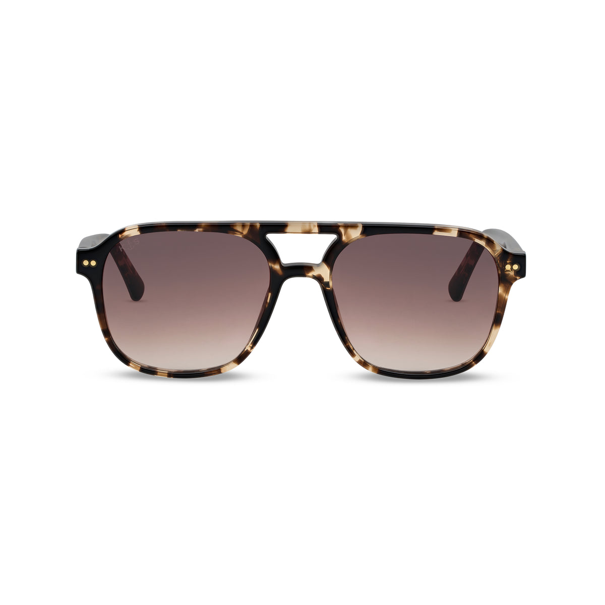 Zurich Oversize Small Crystal Tortoise Brown