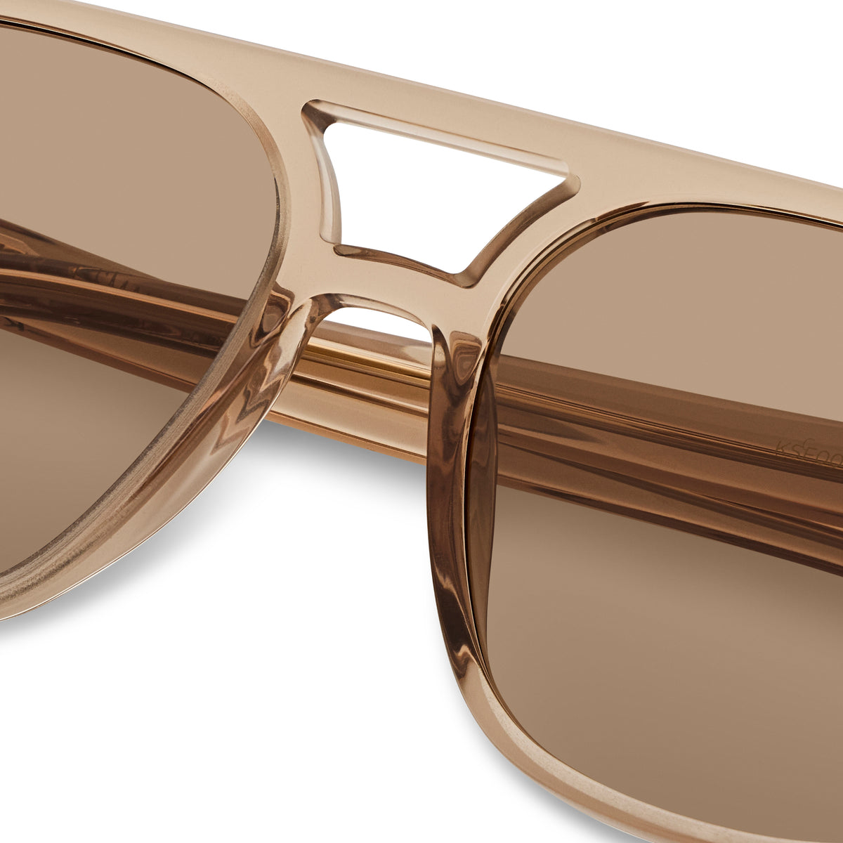 Zurich Oversize Small Transparent Hazel Light Brown