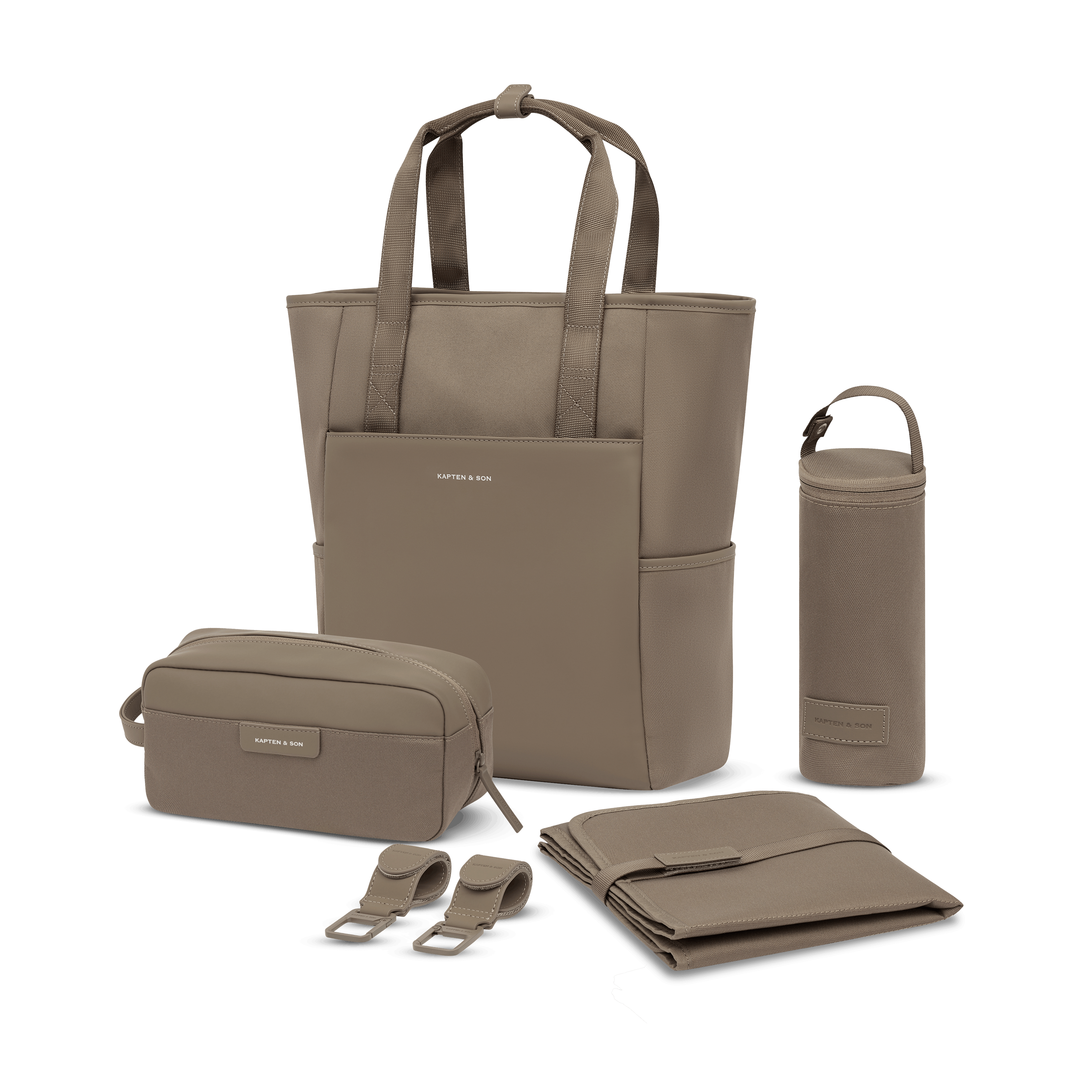 Lindby Diaper Backpack Set Walnut