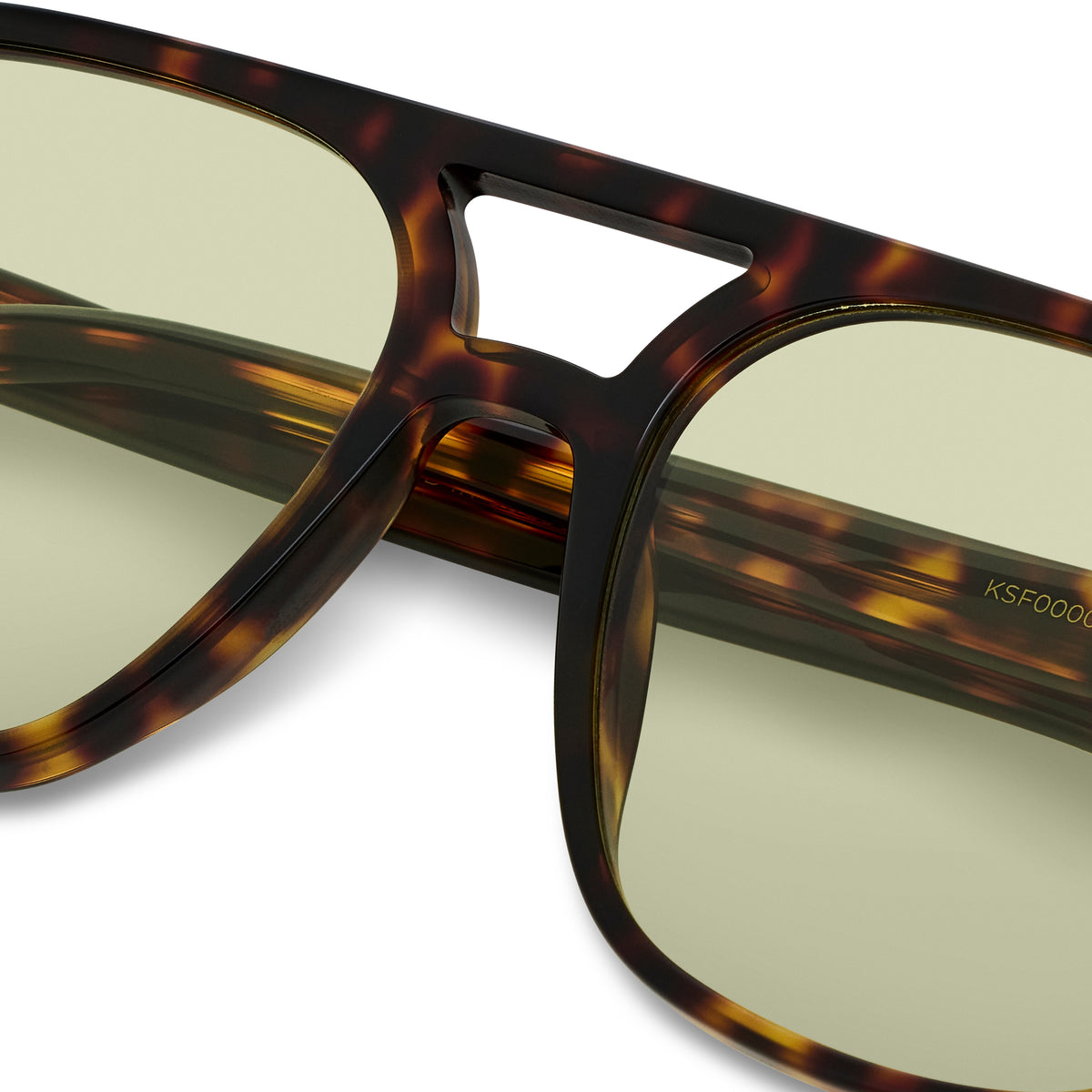 Zurich Oversize Small Dark Tortoise Green