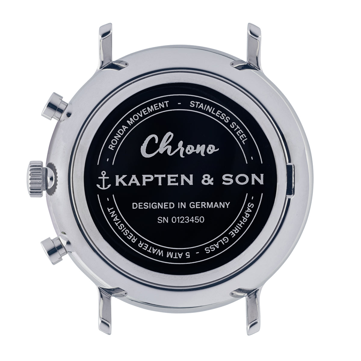Chrono Small Silver "Black Croco Leather" - kapten & Son - South Africa