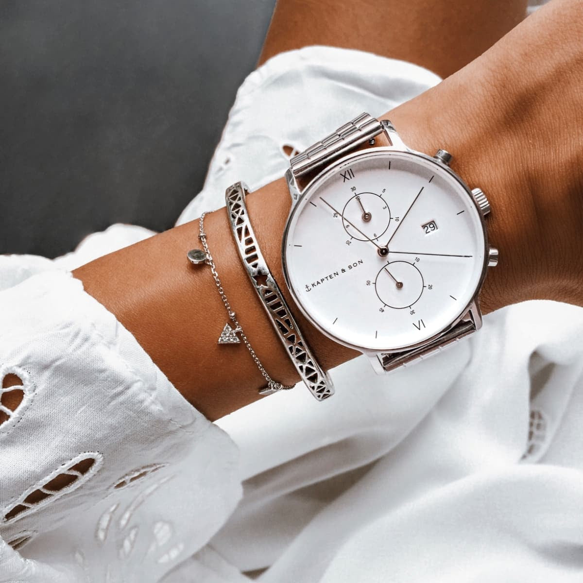 Chronograph Watch Kapten And Son Chrono Silver Kapten Son